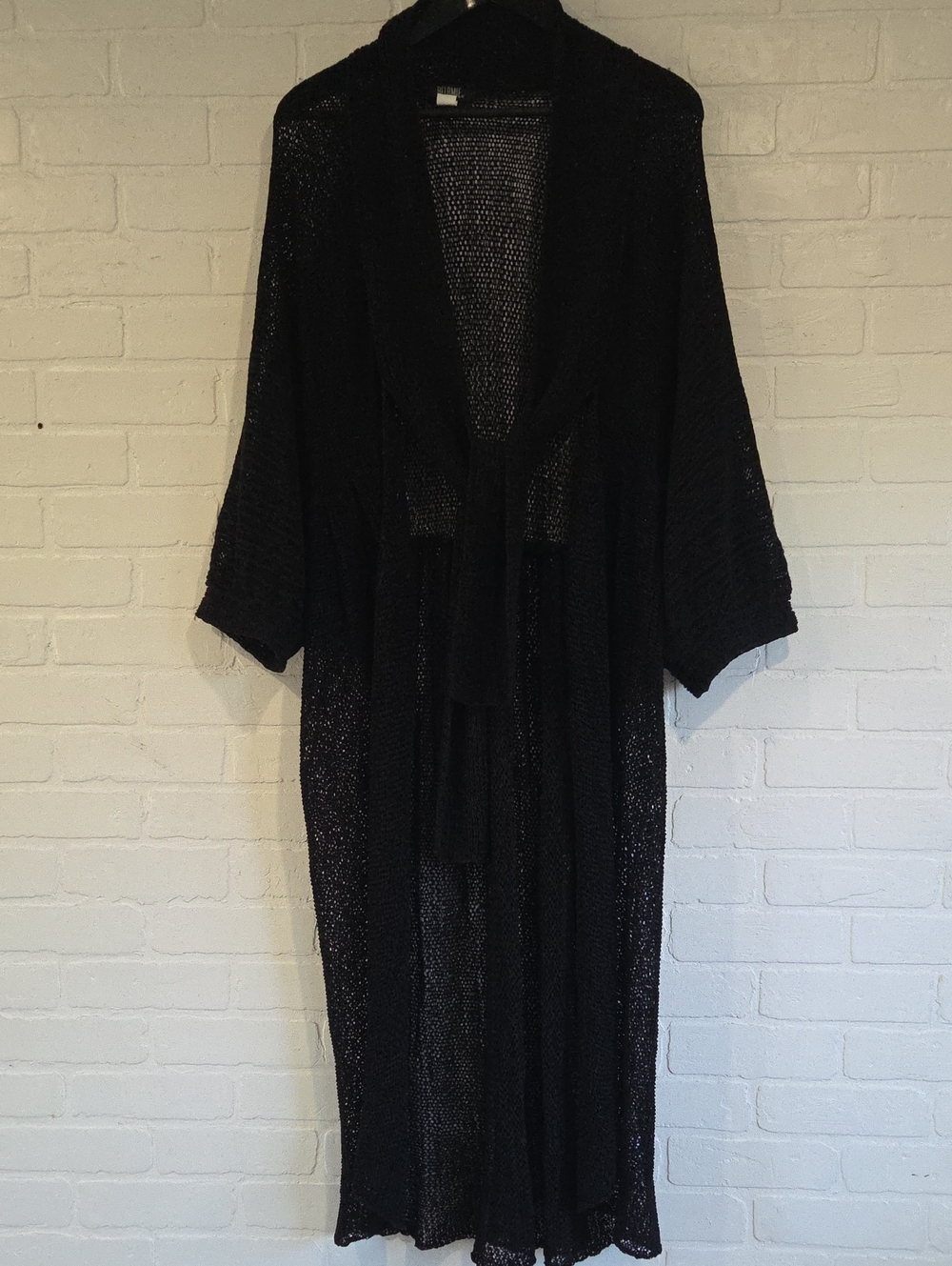Bellamie Black Open-Knit Cardigan